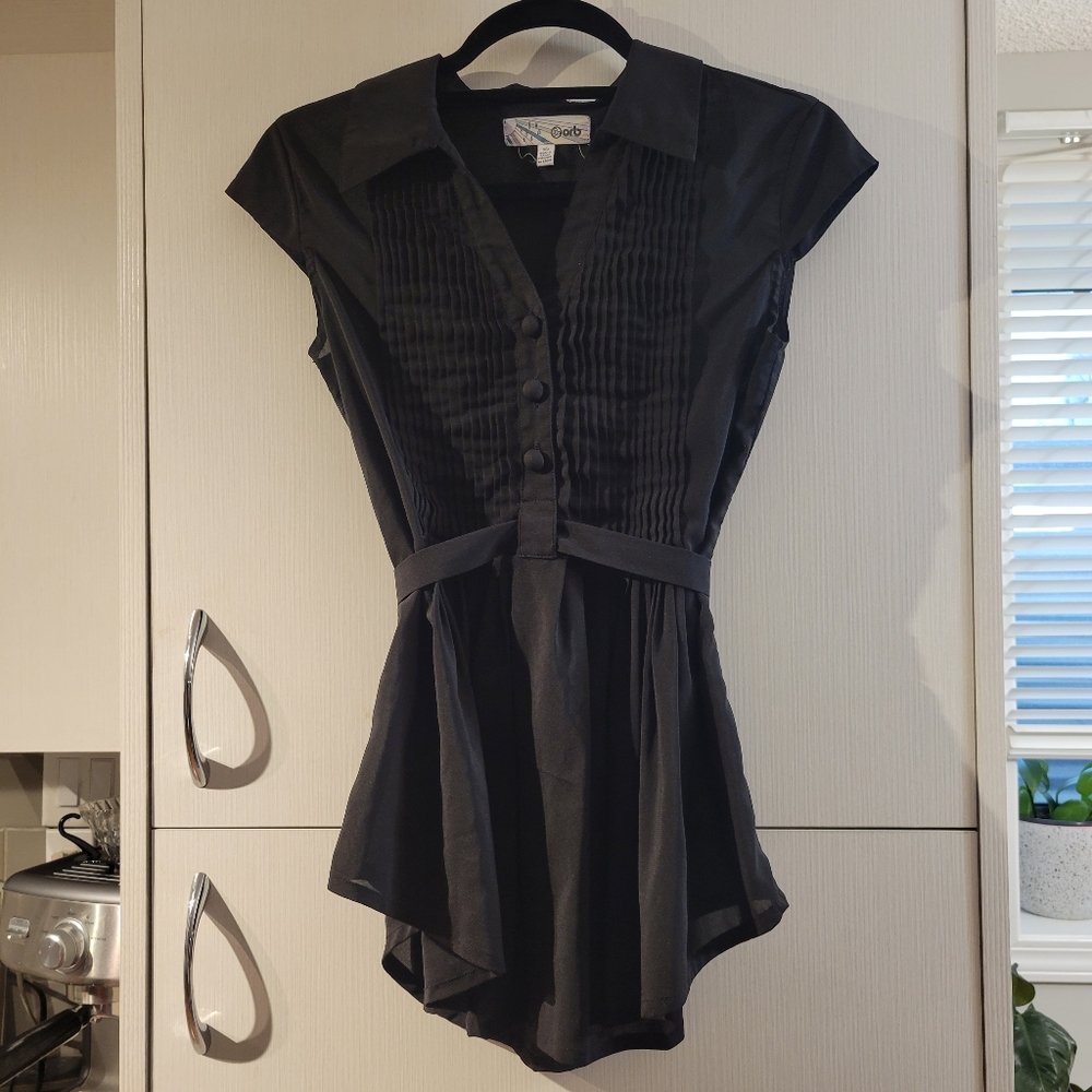 Orb Sheer Black Blouse